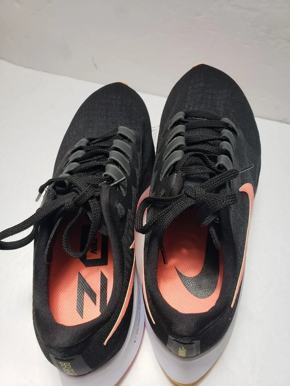 NIKE Air Zoom Pegasus 37 Black/Bright Men's Sneakers Size 9.5 (27.5 Cms)